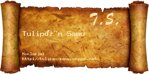 Tulipán Samu névjegykártya